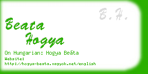 beata hogya business card