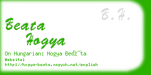 beata hogya business card